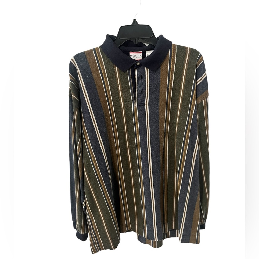 Vintage 90s Bugle Boy Red Plaid Long Sleeve Shirt Size XL Men’s